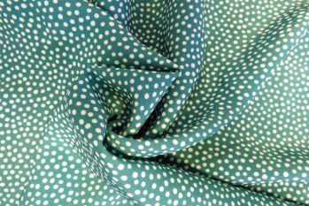 Lady McElroy Dotty About Dots - Fern Green - Viscose Challis Lawn - Remnant - 3.4m