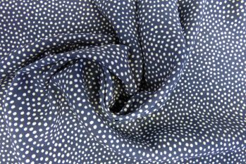 Lady McElroy Dotty About Dots - Navy - Cotton Marlie-Care Lawn - Remnant - 3m