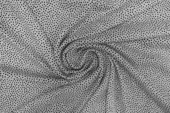 Lady McElroy Dotty About Dots - White Viscose Challis Lawn - Remnant - 3m