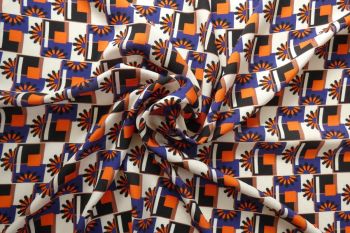 Lady McElroy Egyptian Mosaic - Viscose Rickardi Lawn - Remnant - 3m