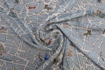Lady McElroy En Route Viscose Challis Lawn - Remnant - 3m