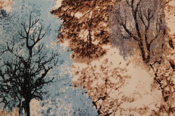 PREORDER Lady McElroy - Enchanted Forest - Blue - Viscose Challis Lawn
