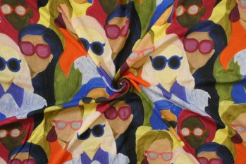 Lady McElroy Epic Spectacle - Original - Viscose Challis Lawn - Remnant -2m
