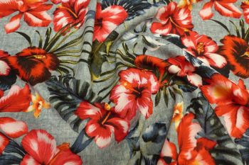 Lady McElroy Floral Paradise - Platinum - Remnant - 3.8m
