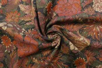 Lady McElroy Floral Treasure - 100% Wool Crepe