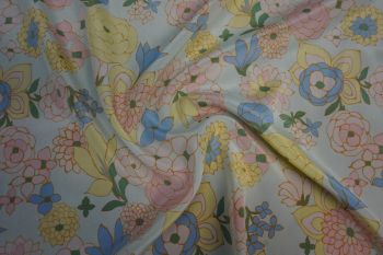 Lady McElroy Floralnova - Pastel Silk Crepe De Chine