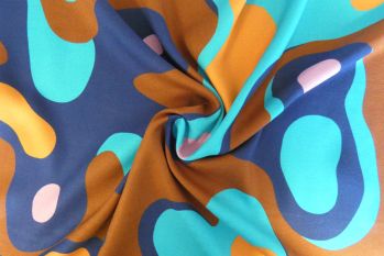 Lady McElroy Fluid Motion - Turquoise - Rayon Crepe
