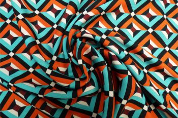 Lady McElroy Geo Mosaic - Viscose Challis Lawn