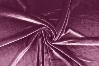 Lady McElroy Glass Velour - Mauve - Remnant - 2.4m