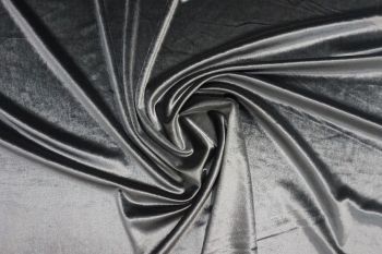 Lady McElroy Glass Velour - Metal Grey Remnant - 2.8m