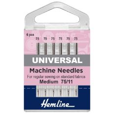 Hemline Universal Machine Needles - Fine/Medium - 75/11