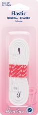 Hemline General Purpose Elastic: White - 2m x 9mm
