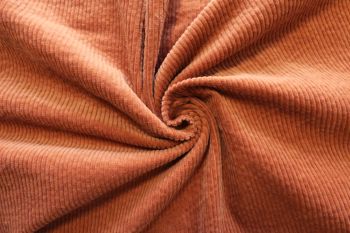 Lady McElroy Hamilton - 6 Wale Luxury Washed Stretch Jumbo Corduroy - Burnt Orange - Remnant - 1.4m