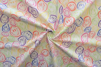 Lady McElroy Happy Daze - Cream Marlie-Care Lawn - Remnant - 2m