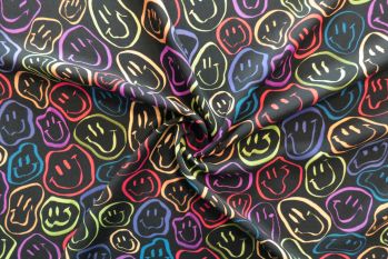 Lady McElroy Happy Daze - Rainbow Viscose Challis Lawn - Remnant - 2.4m