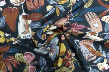 Lady McElroy Henna Art - Black Marlie-Care Lawn - Remnant - 3m