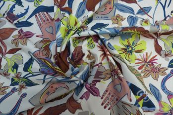Lady McElroy Henna Art - Cream Marlie-Care Lawn - Remnant - 2m