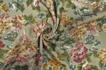 Lady McElroy Hidden Damask - Linen Chambray - Remnant - 2.5m