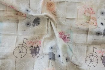 Lady McElroy Vintage Florist - Cotton Canvas - Remnant - 2.3m