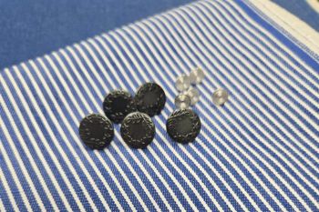 'Hammer On' Denim Buttons - 17mm - Gunmetal