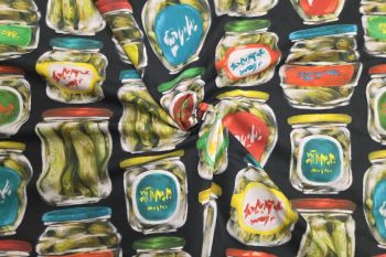 Lady McElroy The Pickles - Midnight - Cotton Marlie-Care Lawn - Remnant - 2m