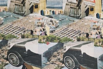 Lady McElroy The Amalfi Coastline - Cotton Marlie-Care Lawn - Remnant - 2m