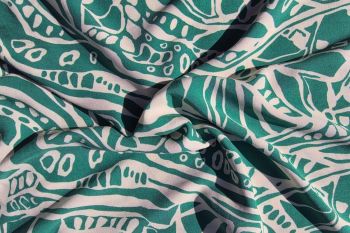 Lady McElroy Hana Garden - Emerald - Viscose Rickardi Lawn