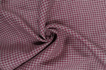 Lady McElroy - Dartmouth Dogtooth - Rouge - Linen Chambray