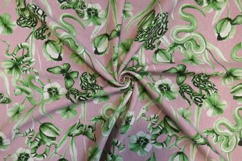 Lady McElroy Jungle Pink - Ella Chambray - Remnant - 1.2m