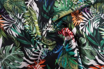 Lady McElroy Jungle Tropics - Stretch Cotton Candess Drill - Remnant - 1.5m