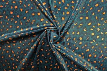 Lady McElroy Kingdom Of The Cat - Jade - Plush Velour 3M Remnants