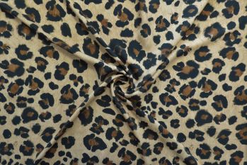 Lady McElroy Kitty Leopard - Viscose Challis Lawn