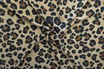 Lady McElroy Kitty Leopard - Viscose Challis Lawn 