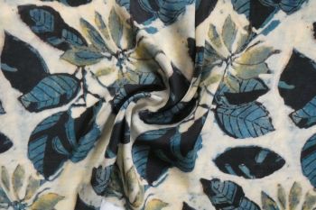 Lady McElroy Inkwell Garden - Teal - Pure Cupro