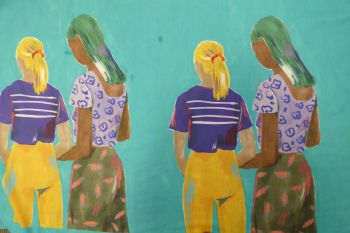 Lady McElroy Looking Ahead - Turquoise - Marlie-Care Lawn - Remnant - 0.9m