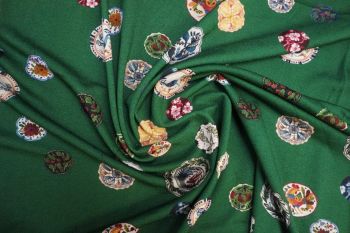 Lady McElroy Lotus Memoirs - Forest Green - Remnant - 3.5m