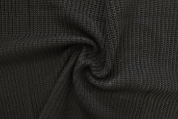 Lady McElroy Magdalene - Chunky Cable Knit Jersey - Black - Remnant - 2m