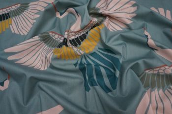 Lady McElroy Marabou Mosaic - Teal - Remnant - 2m