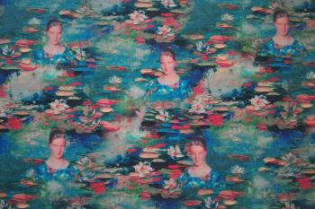 Lady McElroy - Always In Bloom - Teal - Cotton Pure Lawn