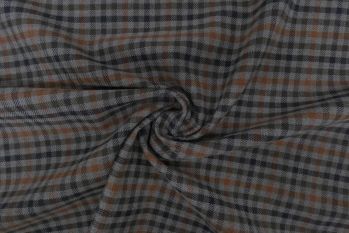 Lady McElroy Mini Check Tweed Suiting - Smoke