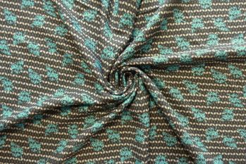 Lady McElroy Monstera Aqua - Viscose Brushed Twill