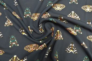 Lady McElroy Moonlight in Madagascar - Viscose Challis Lawn - Remnant - 1.2m