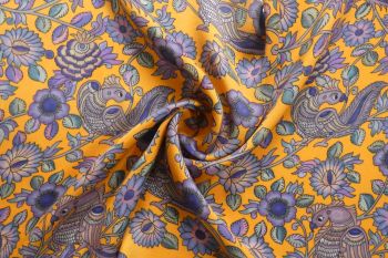 Lady McElroy Kalamkari Art - Ochre - Pure Cupro