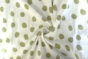 Lady McElroy Olive Rain - Cotton Crinkle Lawn
