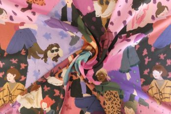 Lady McElroy On The Horizon - Viscose Challis Lawn - Remnant - 2m