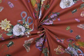 Lady McElroy Cobra Corsage - Ruby Cotton Marlie-Care Lawn - Remnant - 1.5m