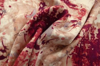 Lady McElroy Ink Wash - Wine - Organic Rayon Gemma Sateen