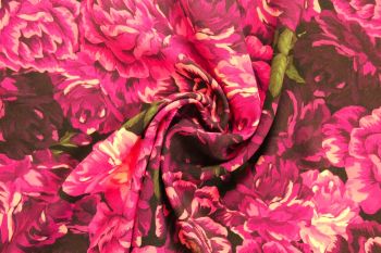 Lady McElroy Secret Rose Garden - Viscose Rickardi Lawn - Remnant - 3m