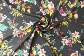 Lady McElroy Aloha Dance - Midnight - Storrie Sateen - Remnant - 2m