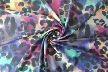 Lady McElroy Graffiti Leopard - Chloe Chambray - Remnant - 3m